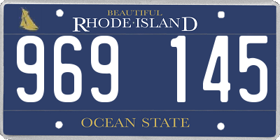 RI license plate 969145