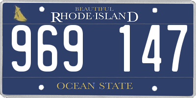 RI license plate 969147