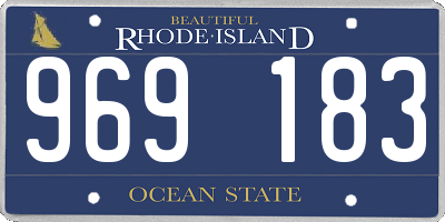 RI license plate 969183