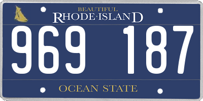 RI license plate 969187