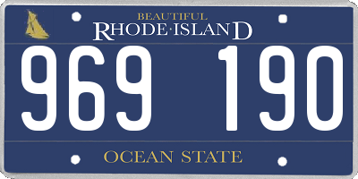 RI license plate 969190