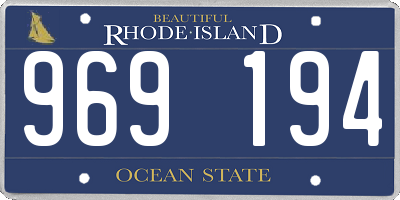 RI license plate 969194