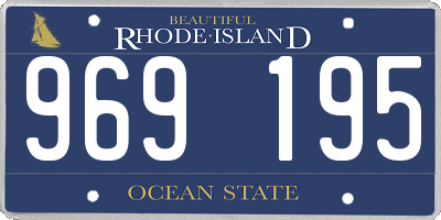 RI license plate 969195