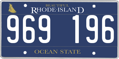RI license plate 969196