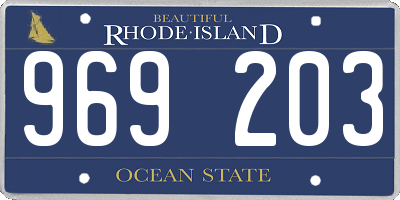 RI license plate 969203