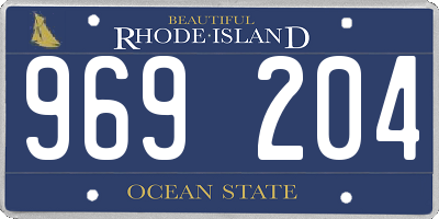 RI license plate 969204