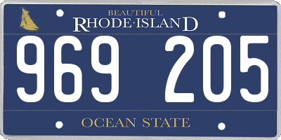 RI license plate 969205