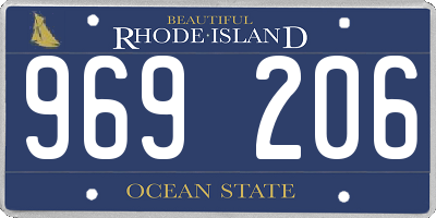 RI license plate 969206