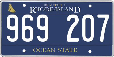 RI license plate 969207