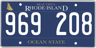 RI license plate 969208