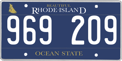 RI license plate 969209