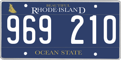 RI license plate 969210
