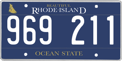 RI license plate 969211