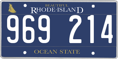 RI license plate 969214