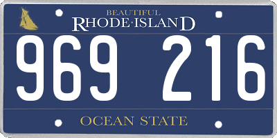 RI license plate 969216