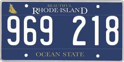 RI license plate 969218