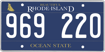 RI license plate 969220