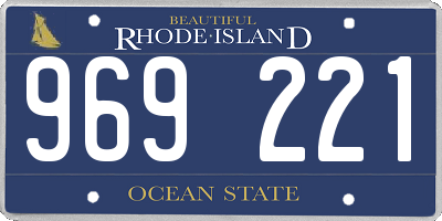 RI license plate 969221