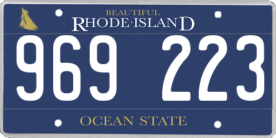 RI license plate 969223