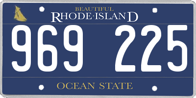 RI license plate 969225
