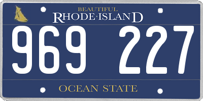 RI license plate 969227