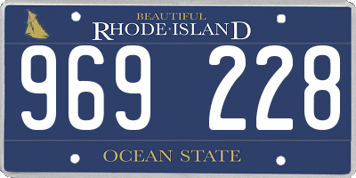 RI license plate 969228