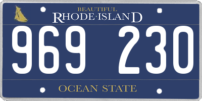 RI license plate 969230