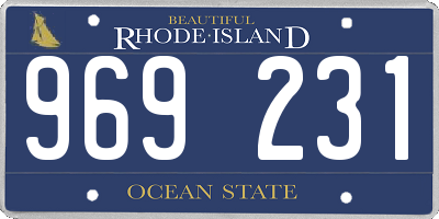 RI license plate 969231