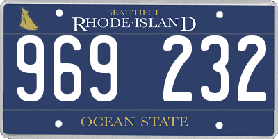 RI license plate 969232