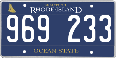 RI license plate 969233