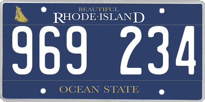RI license plate 969234