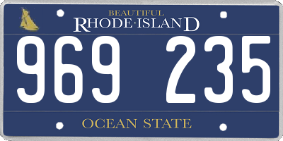 RI license plate 969235