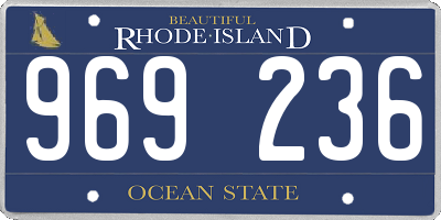 RI license plate 969236