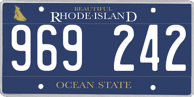 RI license plate 969242
