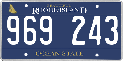 RI license plate 969243