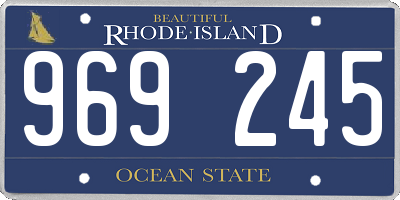 RI license plate 969245