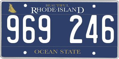 RI license plate 969246