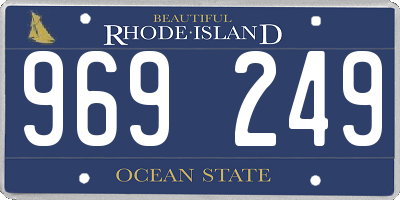 RI license plate 969249