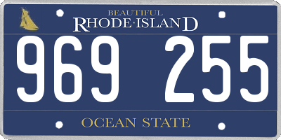 RI license plate 969255