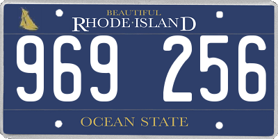 RI license plate 969256