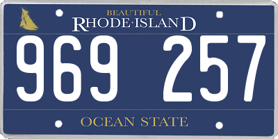 RI license plate 969257