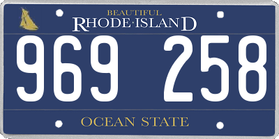 RI license plate 969258
