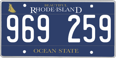 RI license plate 969259
