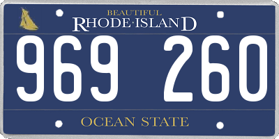 RI license plate 969260