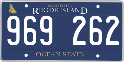 RI license plate 969262