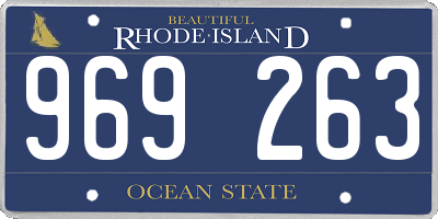 RI license plate 969263