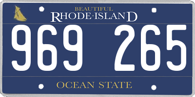 RI license plate 969265