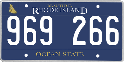 RI license plate 969266