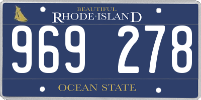 RI license plate 969278