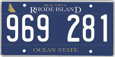 RI license plate 969281